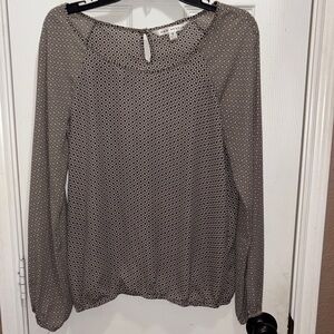 Max Studio Black and White Geometric Blouse